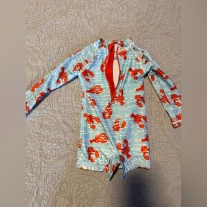 Tommy Bahama lobster rashguard swim suit 18M